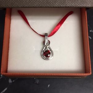 Garnet sterling silver pendant from Angara